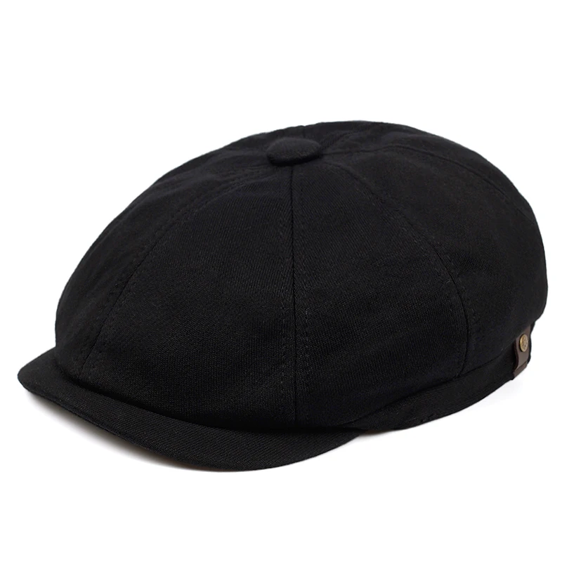 

2019 new Fashion solid color four-color beret cap outdoor leisure octagonal hat men and women spring and autumn warm hats