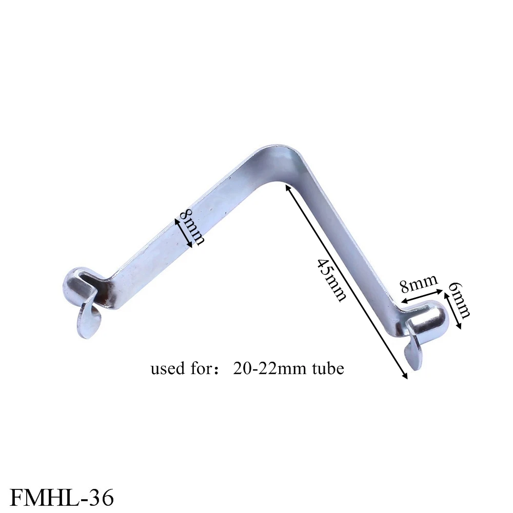 Perno di bloccaggio del pulsante del palo rotondo della clip della molla piana nichelata fabbricazione 5pcs per il tubo di 20mm