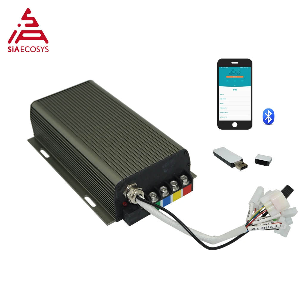 Siaecosys rower elektryczny skuter kontroler BLDC typu 80A Sabvoton SVMC60080 z certyfikatem CE Approvel z Adapter Bluetooth