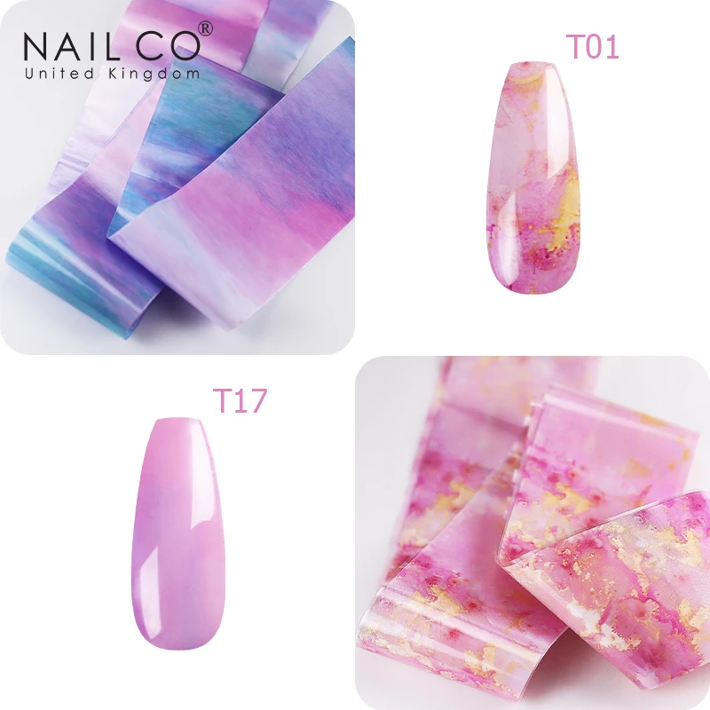 NAILCO Nail Foil DIY Nail Art Marble Design Foils Nail Set Transfer Sticker Tips Slider Papers Decoration For Nail Art