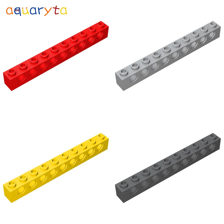 

Aquaryta Building Blocks Technology Parts 1x10 Perforated Brick 9 Holes Compatible 2730 DIY Assembles Particles Toy for Children