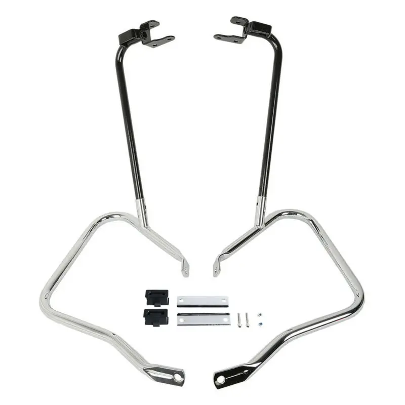 Motorcycle Saddle Bag Saddlebag Bracket Guard Bar For Harley Touring CVO Road King FLHR Street Glide FLHX 2014-2024