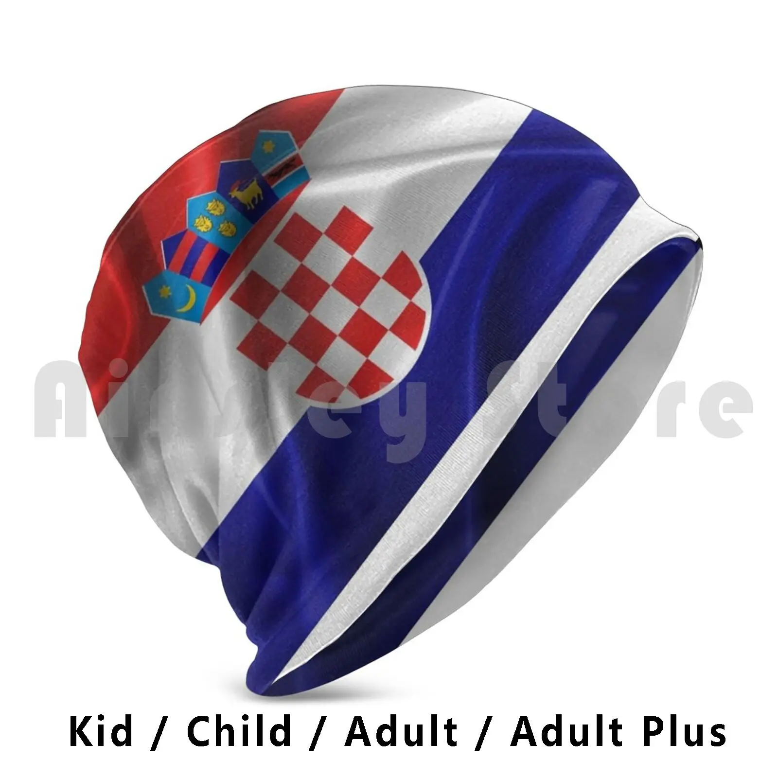 Gorros de Croacia, gorro de punto 2202, gorros con estampado de bandera croata de Croacia, pancarta, país, tierra, nación, gente, orgullo en casa, orgullo