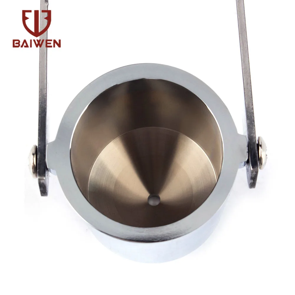 1pc Paint Viscosity Test Cup Viscometer Flow Cup Mixing Thinning Tool #2 & #4 Measuring Tool Golden Sliver