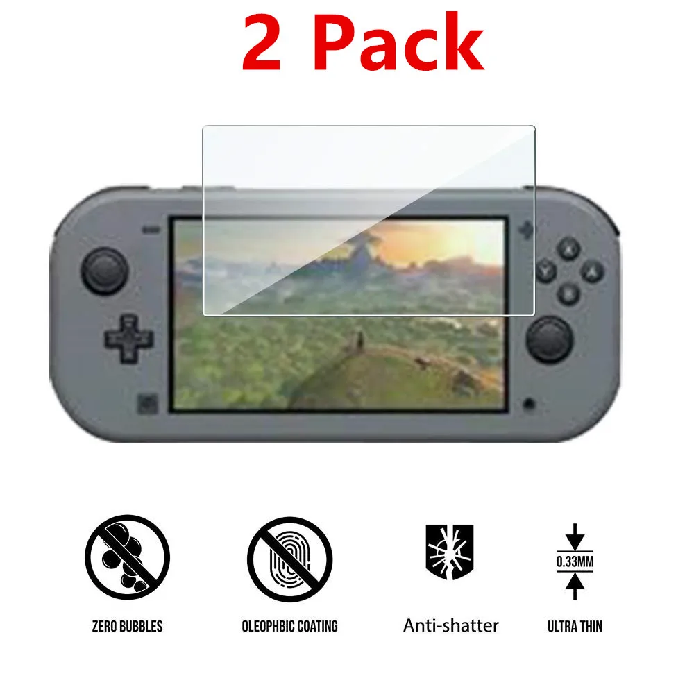 2 Pack Tempered Glass Screen Protector for Nintend Switch Lite 9H Hardness HD Anti-Scratch For NintendoSwitch Lite NS Mini