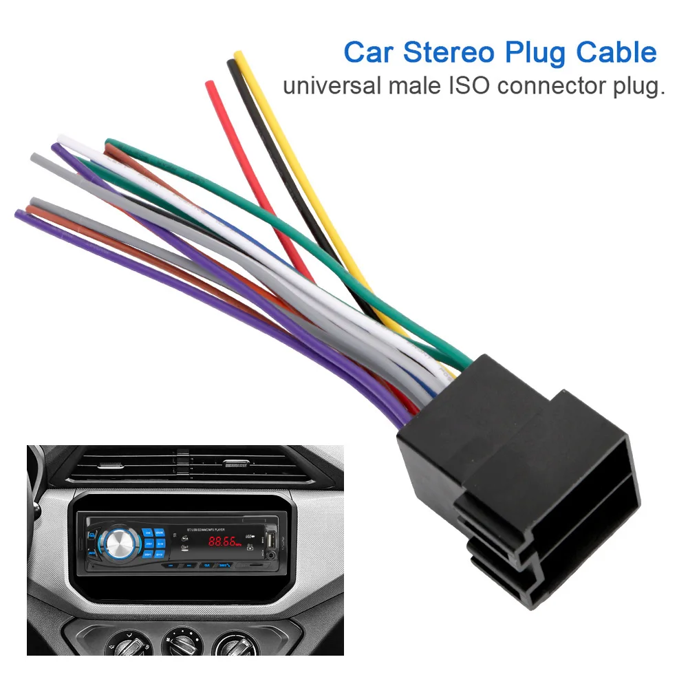 Auto Zubehör Universelle Männliche ISO Stecker Stecker Antenne Stereo Kabel Harness Power Adapter Auto Ersatz Radio Draht
