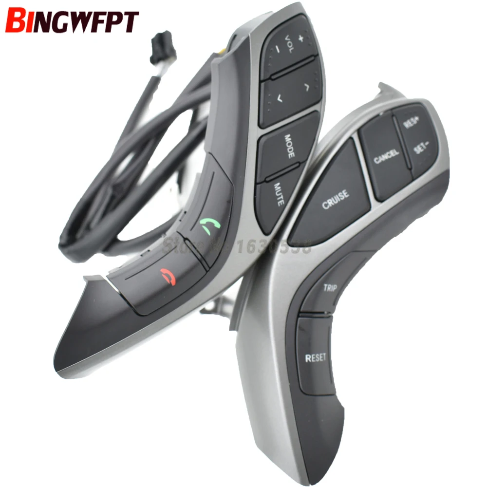 Car Styling Steering Wheel Button Control Volume channel Phone Cruise Control Switch For Elantra AT 2012-2015