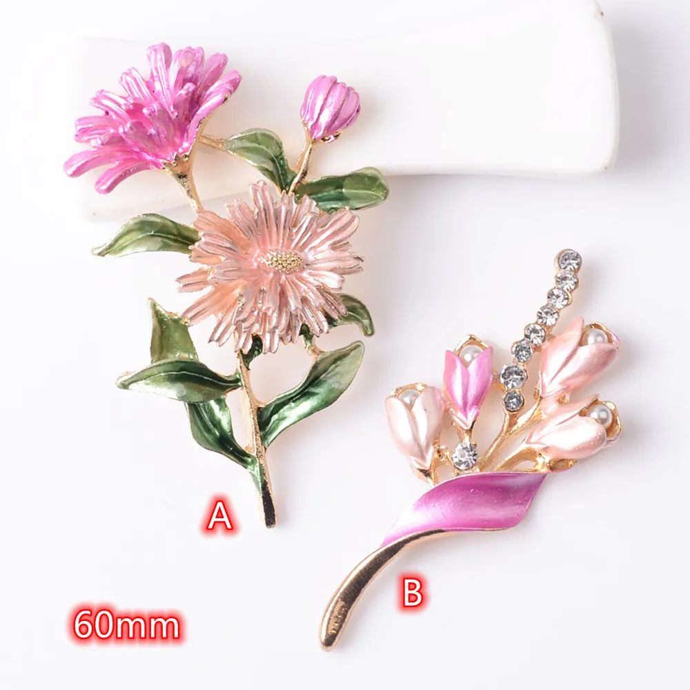 Diy Pink Lily Flower Decoration Crafts 10pcs Flatback Cabochon Scrapbooking Fit Hair Clips Embellishments Chrysanthemum Buttons