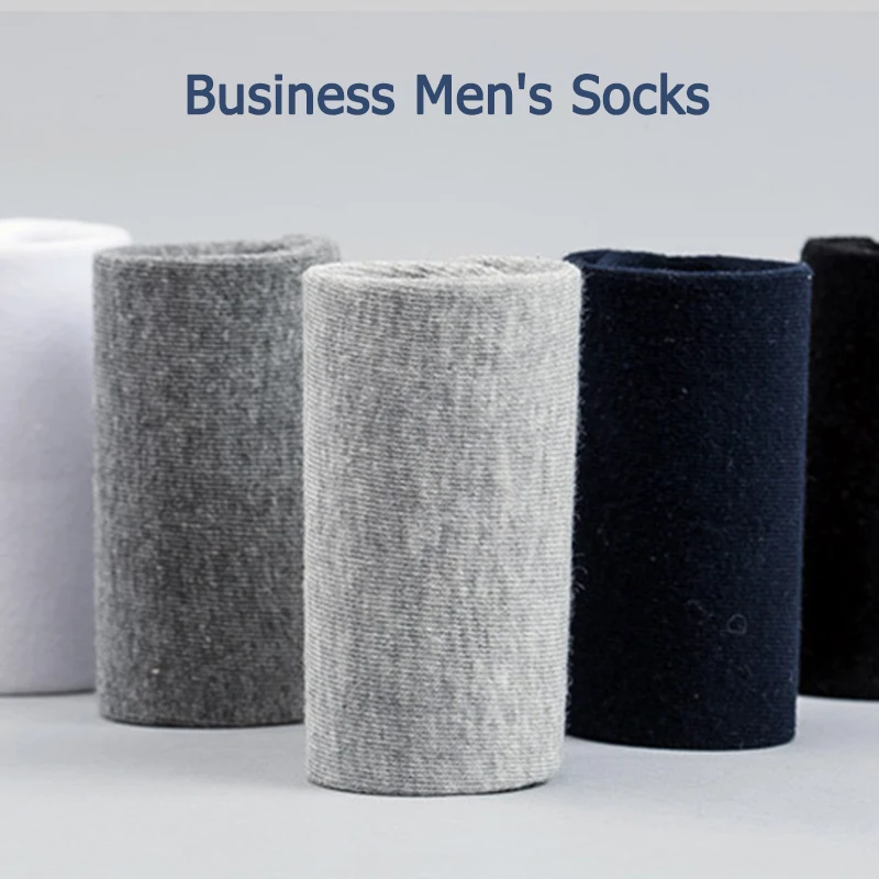 5 Pairs Men\'s Cotton Socks New Style Black Business Men Socks Soft Breathable Summer Winter for Male Socks Plus Size 45 46 47 48