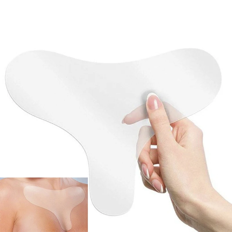 Reusable Nourish Skin Chest Pad Silicone Transparent Patch Refreshing Face Skin Care Breast Chest Patch Flesh