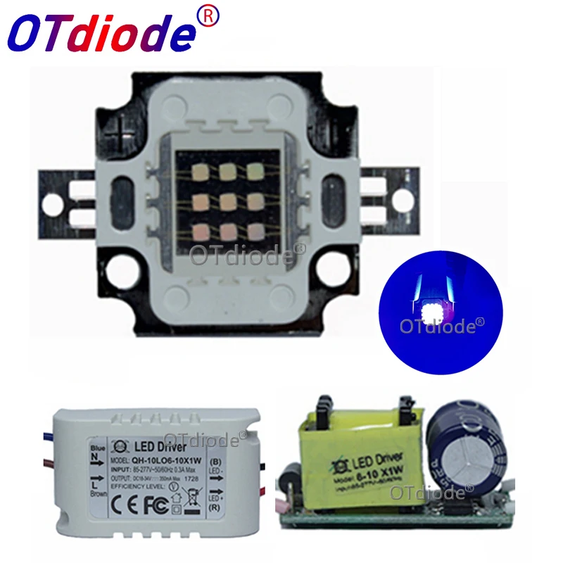 crree 10W UV LED 395-400nm 高出力紫外線発光ダイオードチップの実際の使い方と性能評価