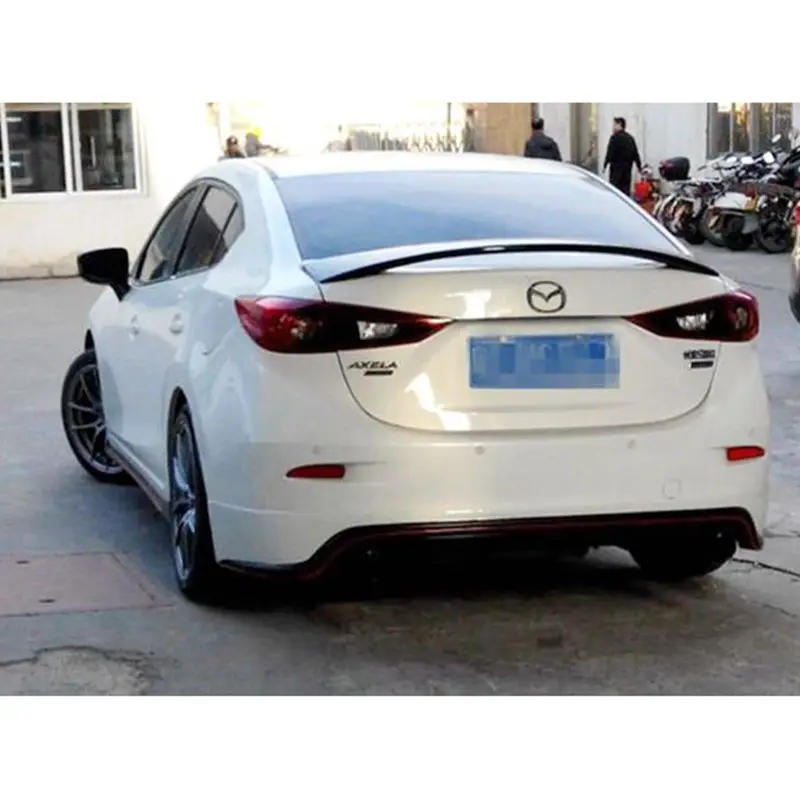 ABS plastic primer color rear tail box wing spoiler auto parts for Mazda 3 Axela sedan 4 doors 2014 2015 2016 2017