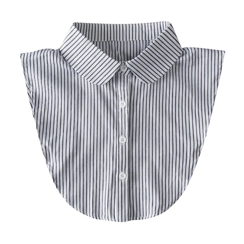 Korean style striped shirt fake collar female versatile versatile fake collar decorative collar round neck