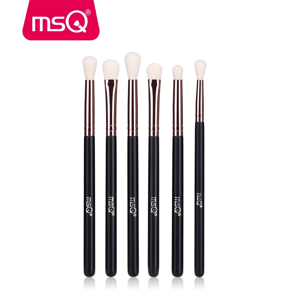 MSQ 6pcs Makeup Brushes Set Eyeshadow Blending Pencil Make Up Brush Bristles Cosmetics Tools Soft Synthetic Hair Brush