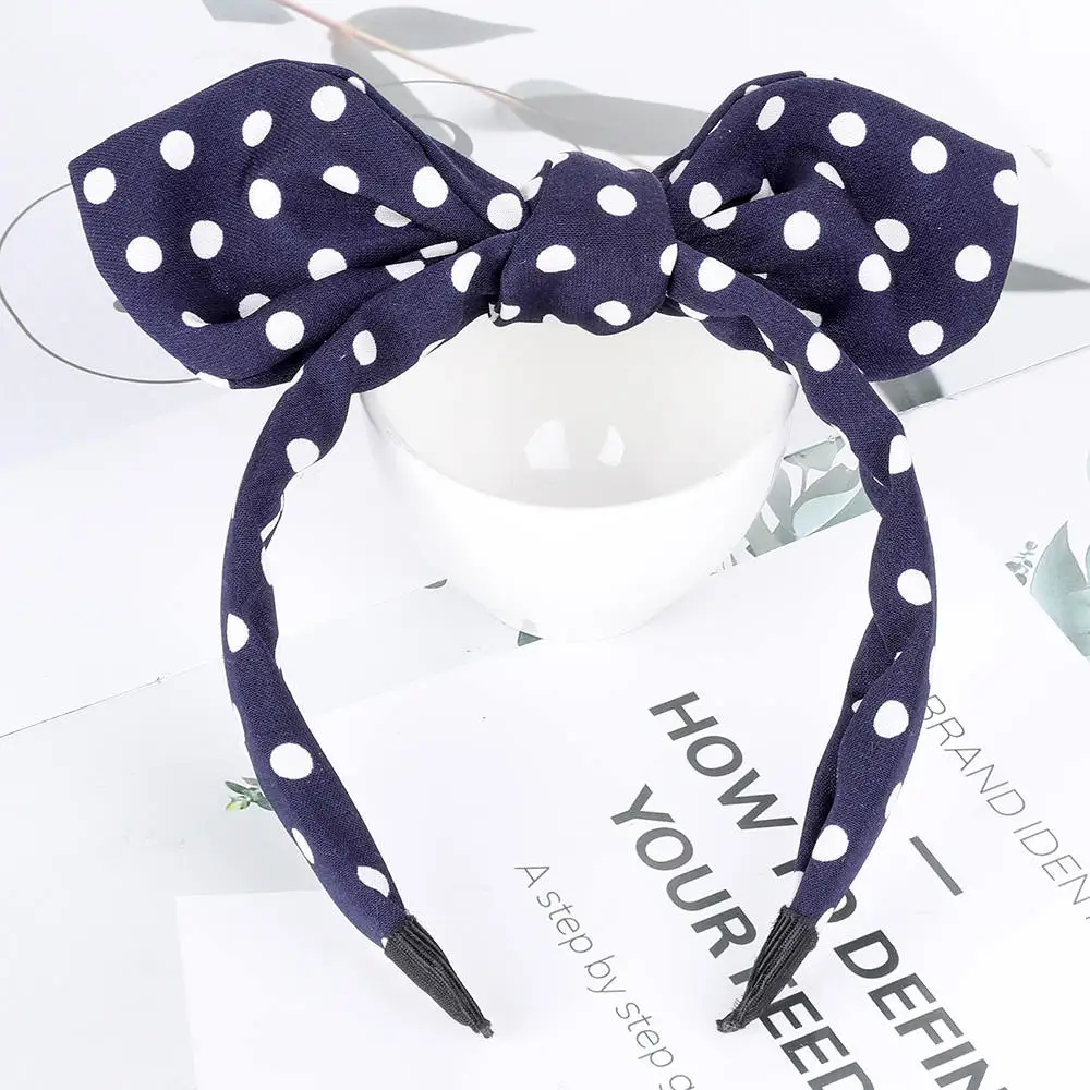 Bow headband Korean version of the rabbit ears headband, all-match hairpin, sweet and cute ears headband, factory Dropshipping