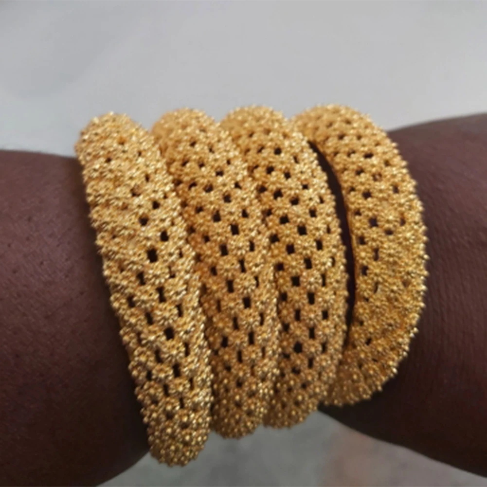 Dubai Gold Color Wedding  Bangles for Women Bride Bracelets Ethiopian/france/African Jewelry Bracelets gifts