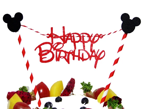 DIY Birthday Cake Candle Mickey Mouse Party Supplies Candle 0 1 2 3 4 5 6 7 8 9 Anniversary Cake Numbers Age Candle Decoration