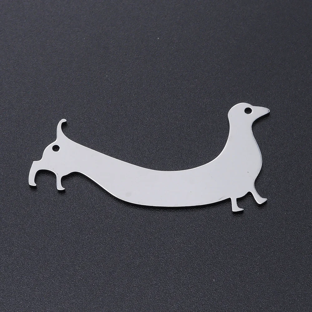 5pcs/lot Chihuahua Dog DIY Charms Wholesale 316 Stainless Steel Koala Cat Connectors Charm Bird Panda Unicorn Jewelry Pendant