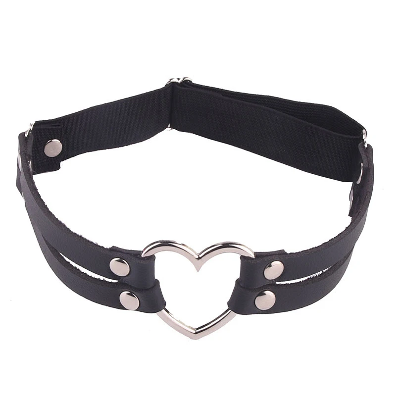 Women Sexy Leg Belt Body Chain Body Jewelry Heart Leg Belt Anti-slip 2 Layers Heart Leg Garter Punk Thigh Garter Thigh Belt