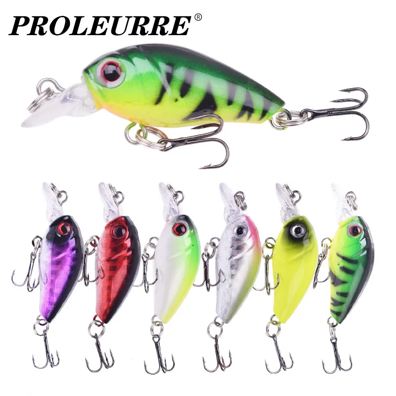 

Proleurre Japan Crank Fishing Lure 45mm 3.5g Wobbler Tackle Artificial Hard Bait Topwater Minnow Crankbait For Bass Carp Pike