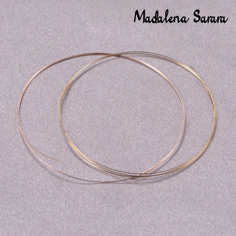 MADALENA SARARA 18K Gold Wire DIY Jewelry Making 0.3mm Strip Optional 10cm/lot For Women Jewelry Making Au750