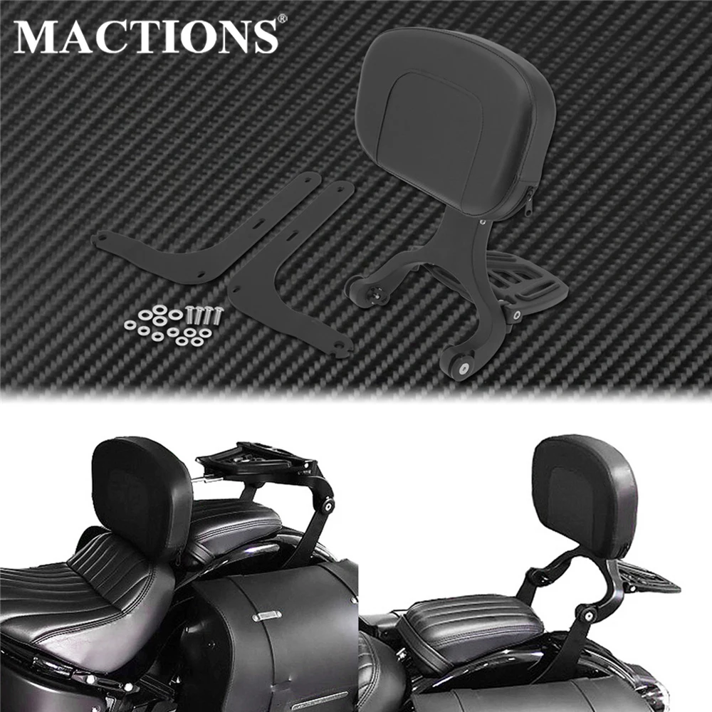 Motorcycle Adjustable Driver & Passenger Backrest Black For Indian Hard Bag Chieftain 2015-2019 For Indian Scout 2015-2017 2018