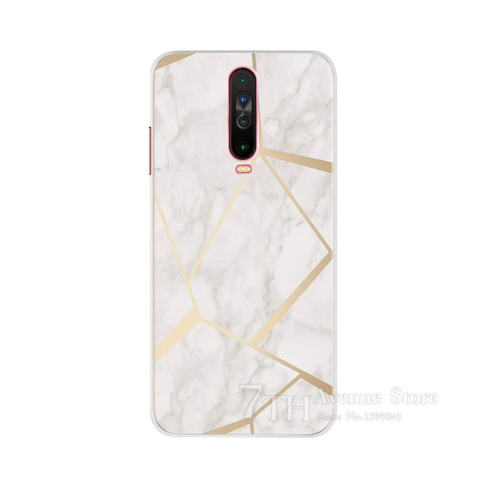 Silicone Case For Xiaomi Poco X2 Back Cover Marble Printed Soft TPU Phone Case For Xiaomi Poco X2 Redmi K30 K 30 5G Cases Bumper