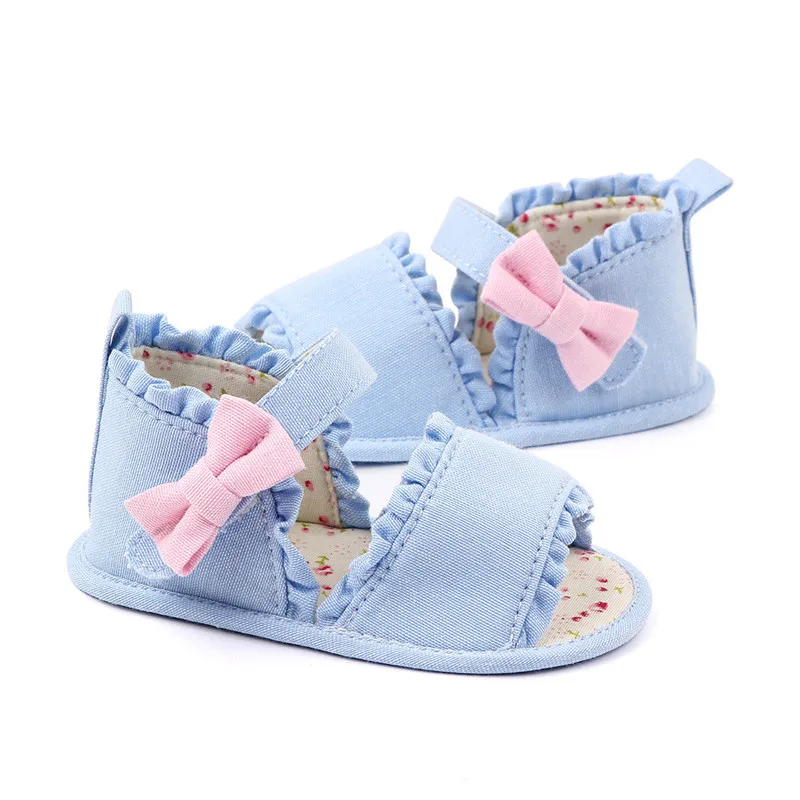 New Baby Shoes Toddler Girls Party Princess Shoes Summer Beach Shoes Infant Girls Cotton First Wallkers