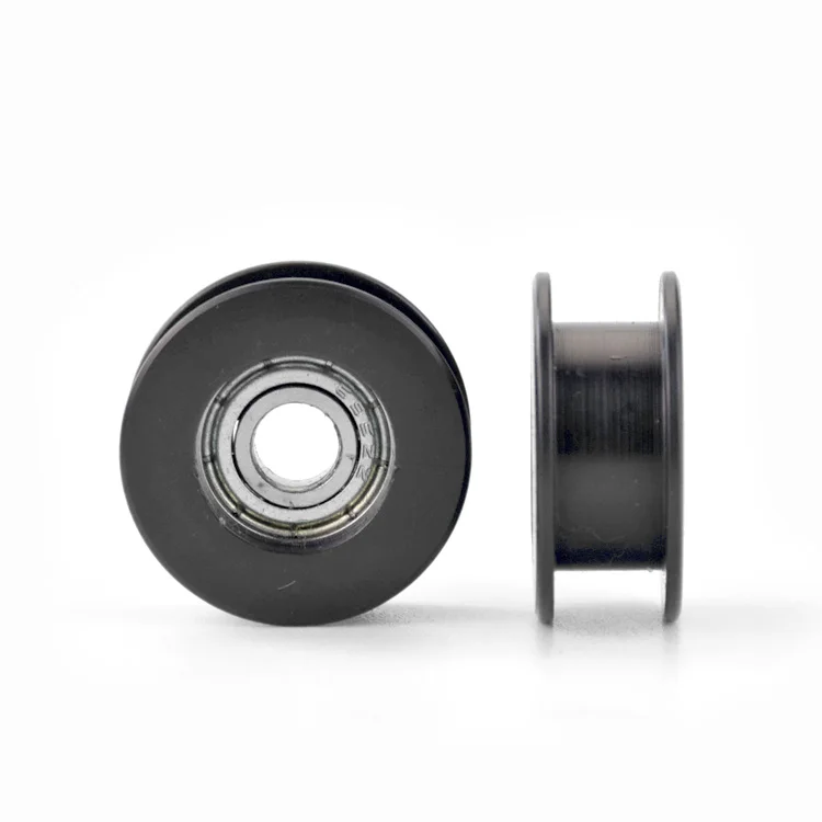 Puleggia h puleggia scanalata a forma di I scanalatura piatta rotolamento pom POM rivestito in plastica 695zz cuscinetto 5*21*9