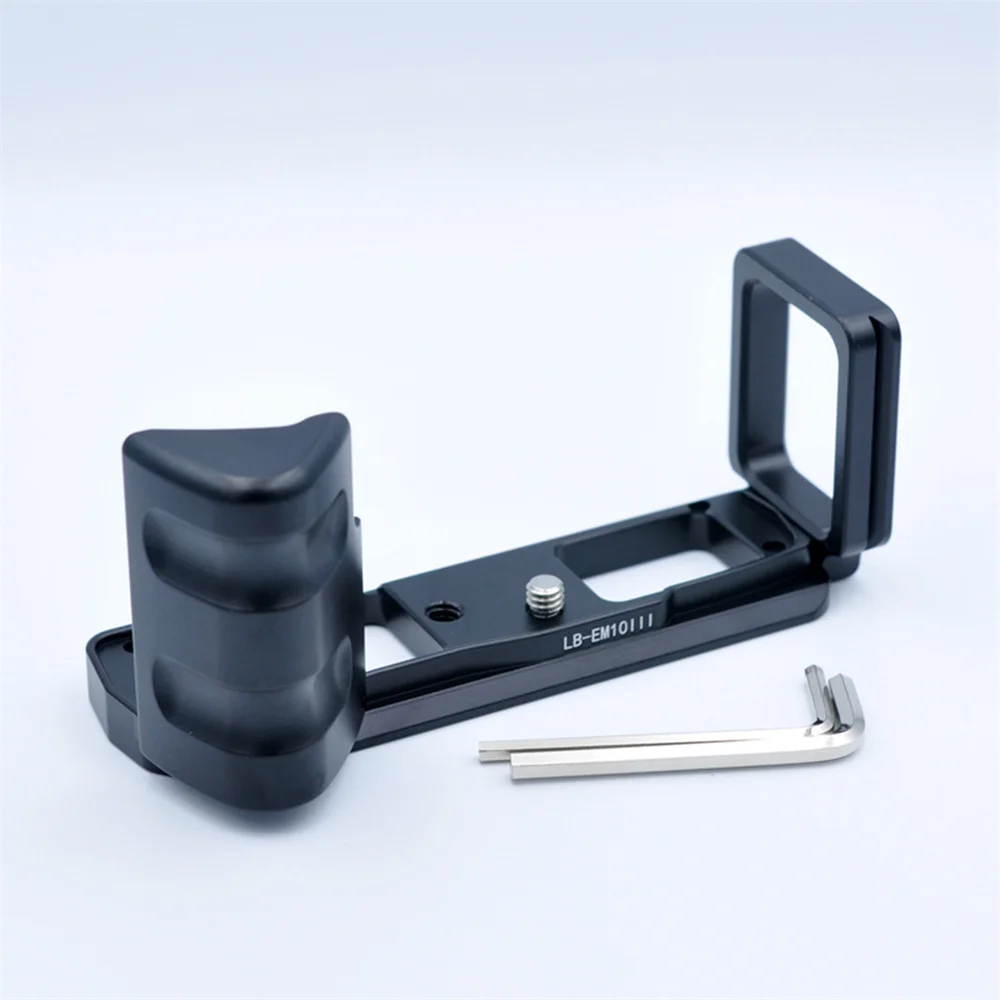 Подходит для Olympus OM-D Mark III EM10 III Комплект с двойной ручкой L кронштейн Вертикальная Скоба быстросъемная L-образная пластина