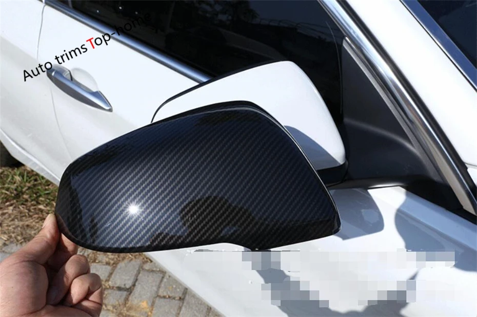 Yimaautotrims Mirror Rearview Cap Cover Trim Fit For BMW 2 Series Active Tourer 2015 - 2018 F45 F46 220i 228i Carbon Fiber ABS