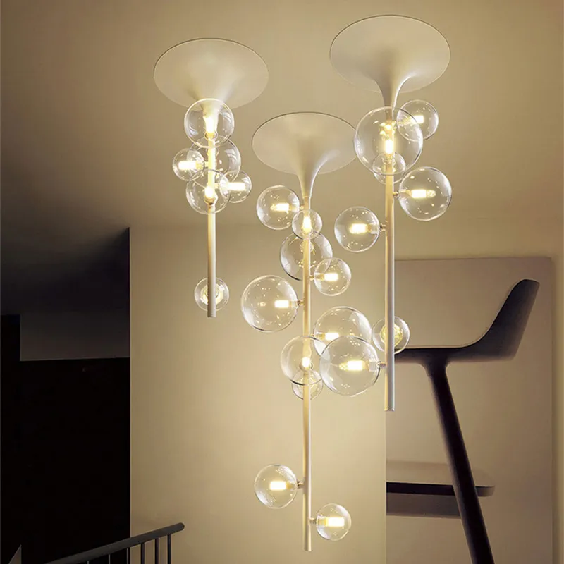Modern white pendant lights For Bar Decoration Glass bubble pendant light  Designer Dinning Room kitchen island pendant lights