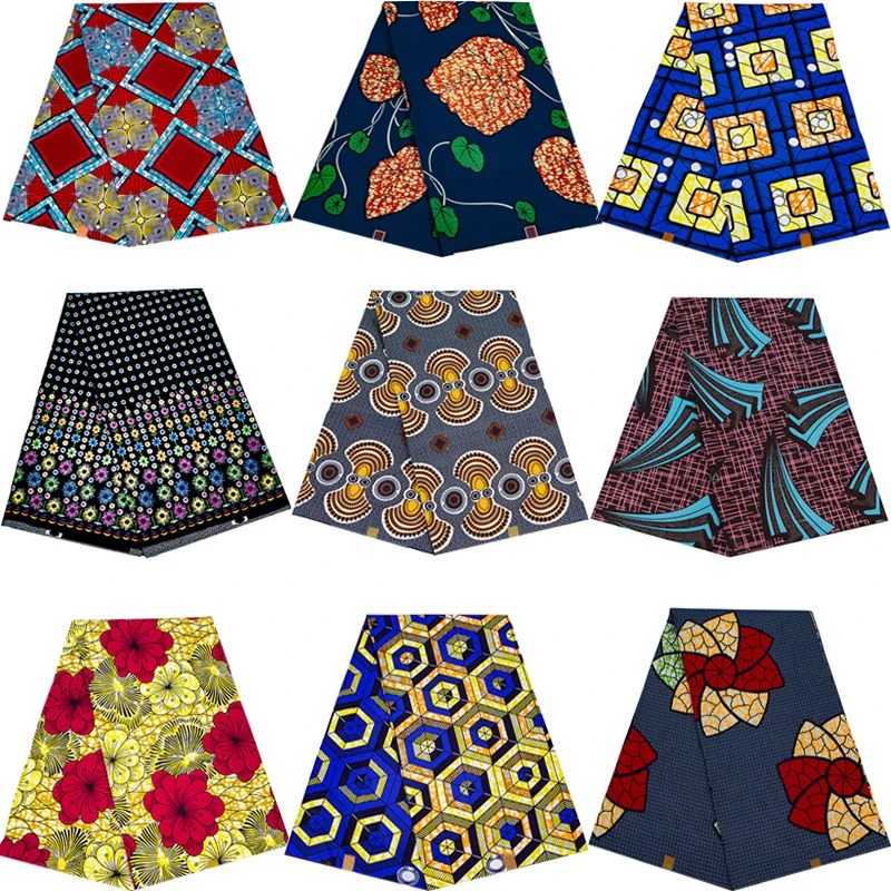 

African Nigeria Printed Fabric Real Wax Patchwork Sewing Wedding Dress Material Garment Accessory Tissu Polyester High Quality