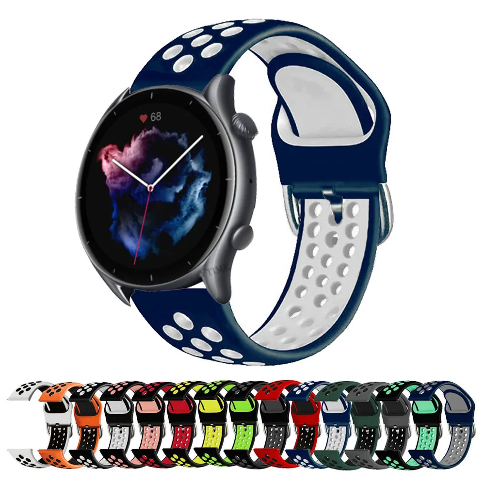 Pulsera de silicona GTR3 Pro para reloj Amazfit, banda de silicona de 22mm para Amazfit GTR2 GTR de 47mm, Pace Stratos 3 2, Correa para GTR 3 Pro/ GTR2E