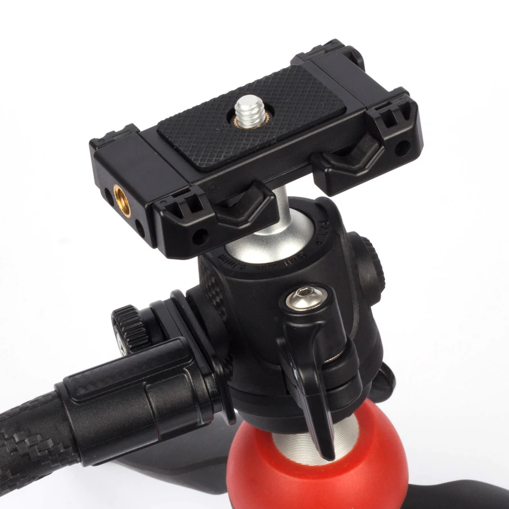 1/4 "Холодный башмак быстросъемный держатель для фотоаппарата со светодиодной светодиодный пышкой микрофон Настольный штатив монопод