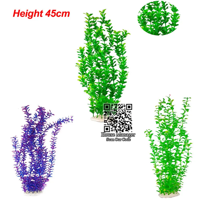 11types 35cm/45cm high, swing Aquarium Plants Grass for Fish Tank Decoration, Butterfly Plastic Artificial colorful water grass