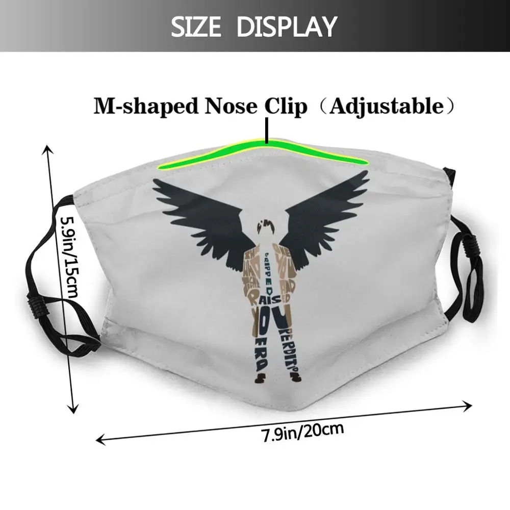 Castiel Print Washable Filter Anti Dust Mouth Mask Cas Castile Destiel Deancas Spn Supernatural Angel Angel Of The Lord Trench