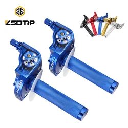 ZSDTRP 22mm Universal CNC Aluminum Accelerator Throttle Twist Grips Handlebars For Motorcycle Moped Scooter Bike M10*1.5