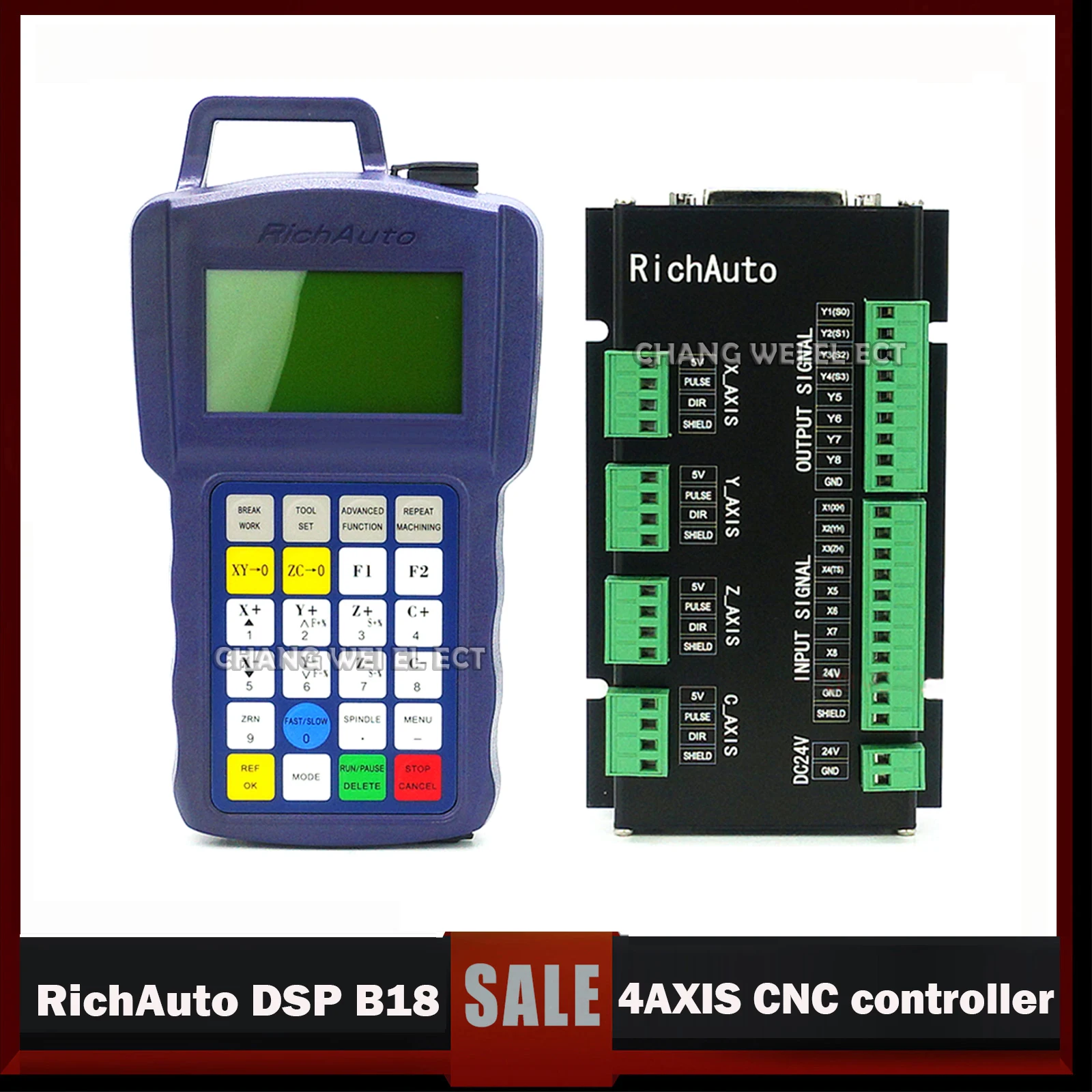 

Original Richauto Dsp B18 4-axis Cnc Controller B18s B18e Usb Linkage Motion Control System Cnc Router To Replace A18 Manual