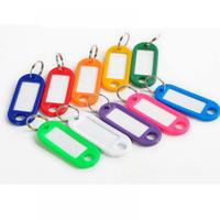 10pc Car Door Keyring Key Id Tag Name Split Ring Keychain Convenient And Practical For Travel Luggage Tags With Multiple Colors