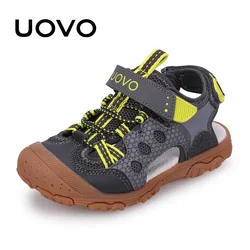 UOVO New Arrival Children Fashion Footwear Soft Durable Rubber Sole Kids Shoes Comfortable Boys Sandals With #24-34