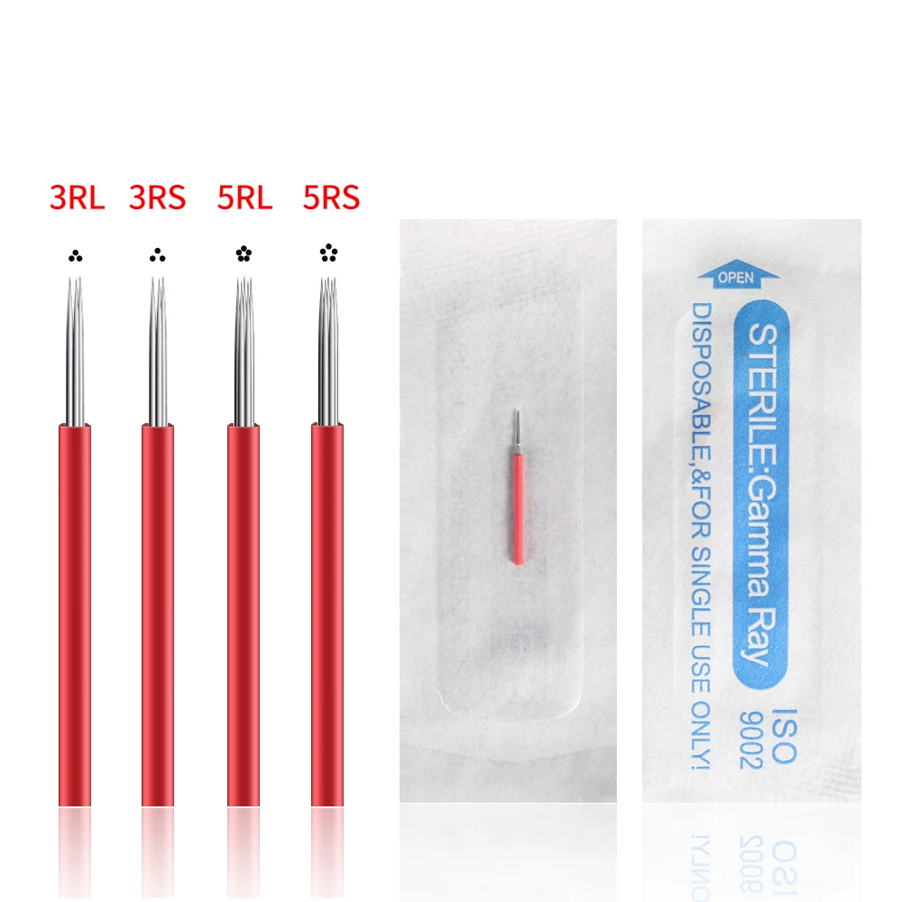 

3R/3RS/5R/5RS Fog Eyebrow Microblading Tattoo Needle Semi-Permanent Makeup Blade 100 Round Manual Eyebrow Needles Supplies