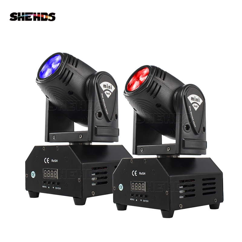 2/4Pcs Mini 10W RGBW LED Spot Beam Moving Head Light Suitable for DJ Disco Party Wedding Bar SHEHDS Stage Lighting Fast Shipping