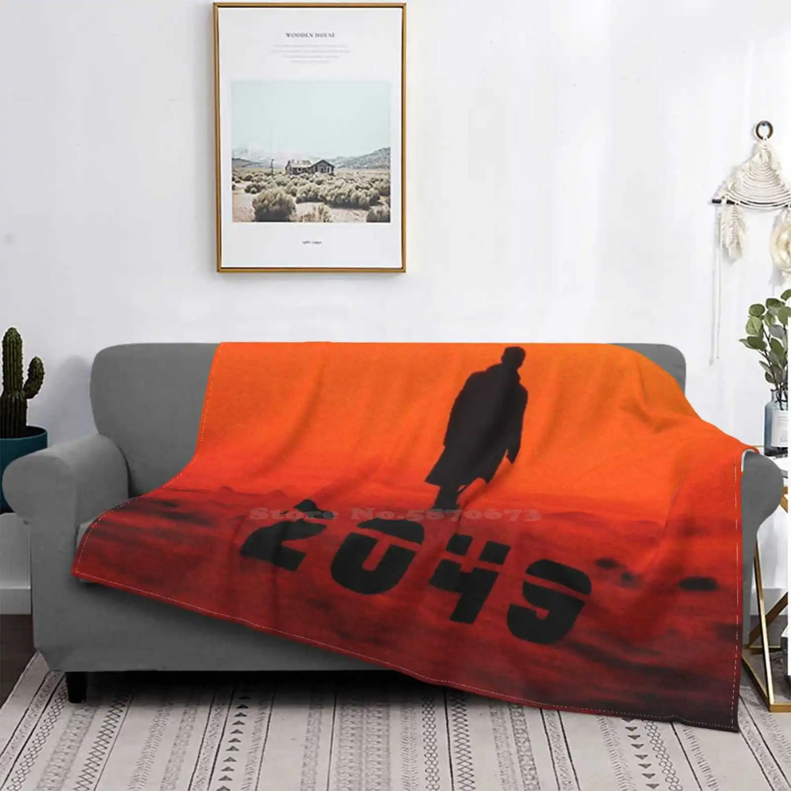 Film In 2049 Hot Sale Printing High Qiality Flannel Blanket Movie 2049 Movies Sci Fi Film Blade Ridley 80s Android Classic