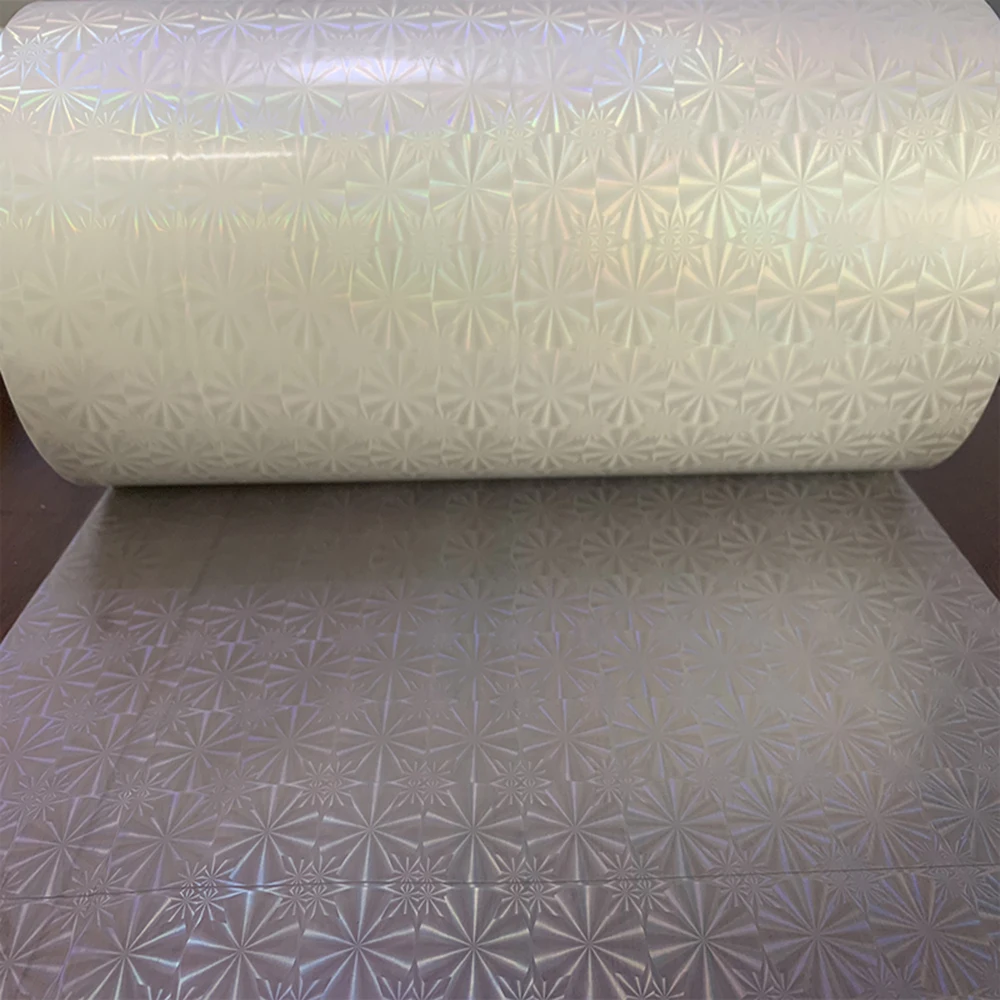 

Transparent Snowflake Style Film Hot Thermal Bopp Glue-based 1 Roll 1" (25.4mm) Core for Laminating Machine