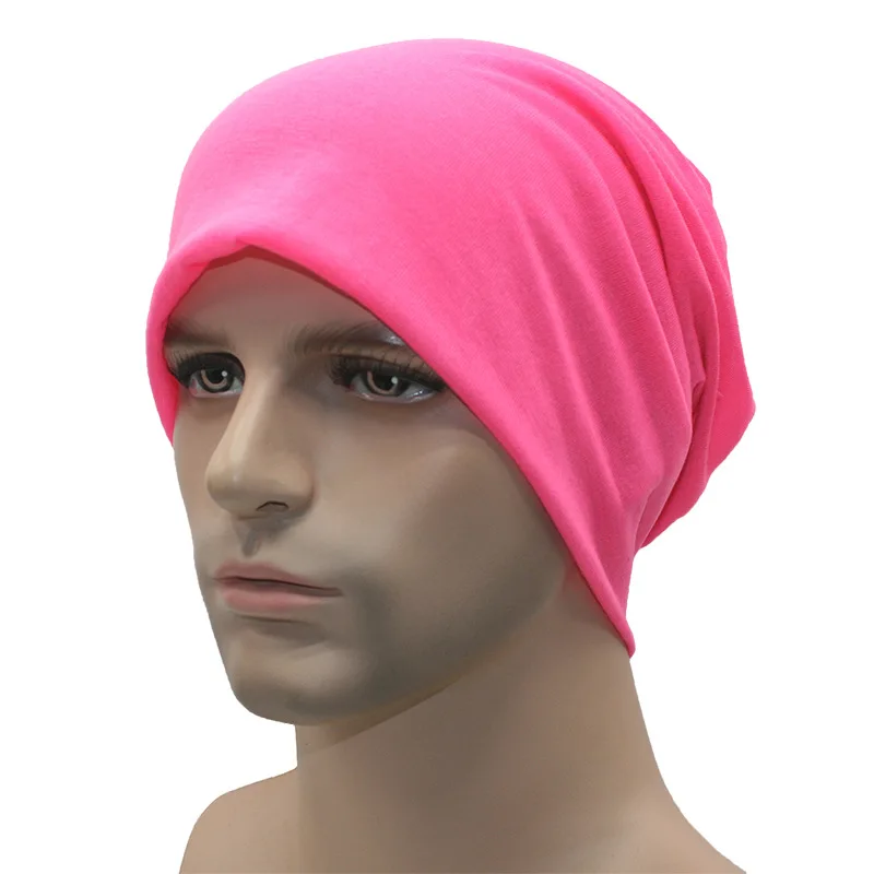 Cappelli a molla per donna berretti sottili berretto lavorato a maglia ragazza autunno Cool Candy Color Beanie uomo Pile di cotone berretto berretto