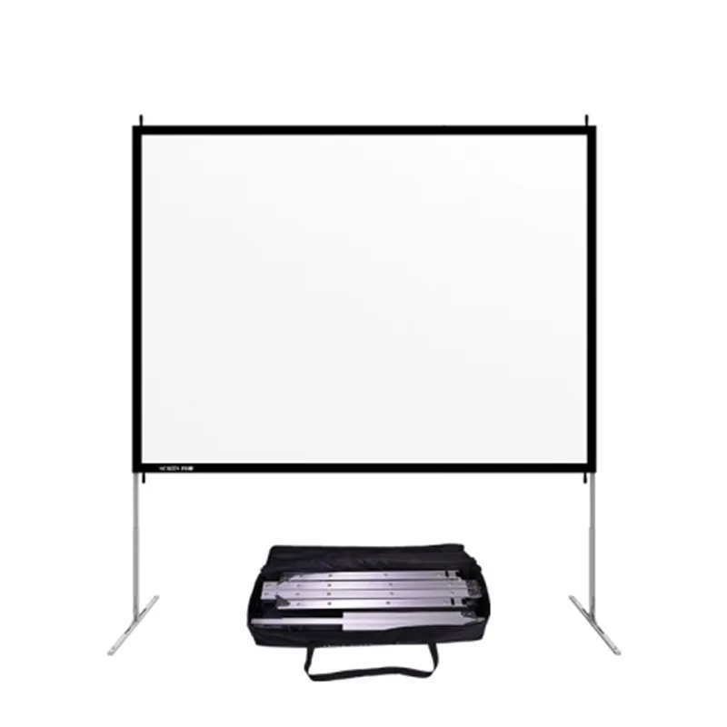 Mivision Outdoor Projector Screen with Stand 16:9, 8K 4K Ultra HD 3D Fast Folding Portable Movie Theater screen