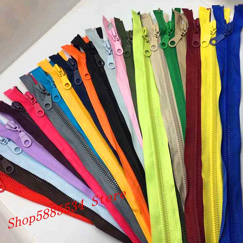 1/2/5PCS 5#28 Inch (70cm)  Separating Jacket Zippers Sewing Heavy Duty Plastic Zippers Bulk process open-end