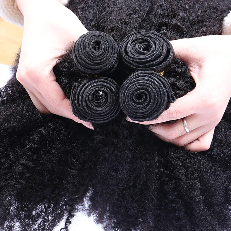 Brazilian Afro Kinky Curly Hair Weave 10A virgin Natural Remy Human Hair Bundles Extension 3B 3C Dolago Hair Products