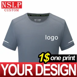 NSLP Quick-drying Round Neck Short-sleeved Men's and Women's Same Summer Sweatshirt Breathable T-shirt Custom Personalized LOGO